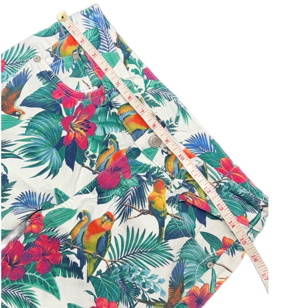 Tommy Bahama‎ Skinny Floral Parrot Print Pants Bright White Size 4 - Picture 8 of 9